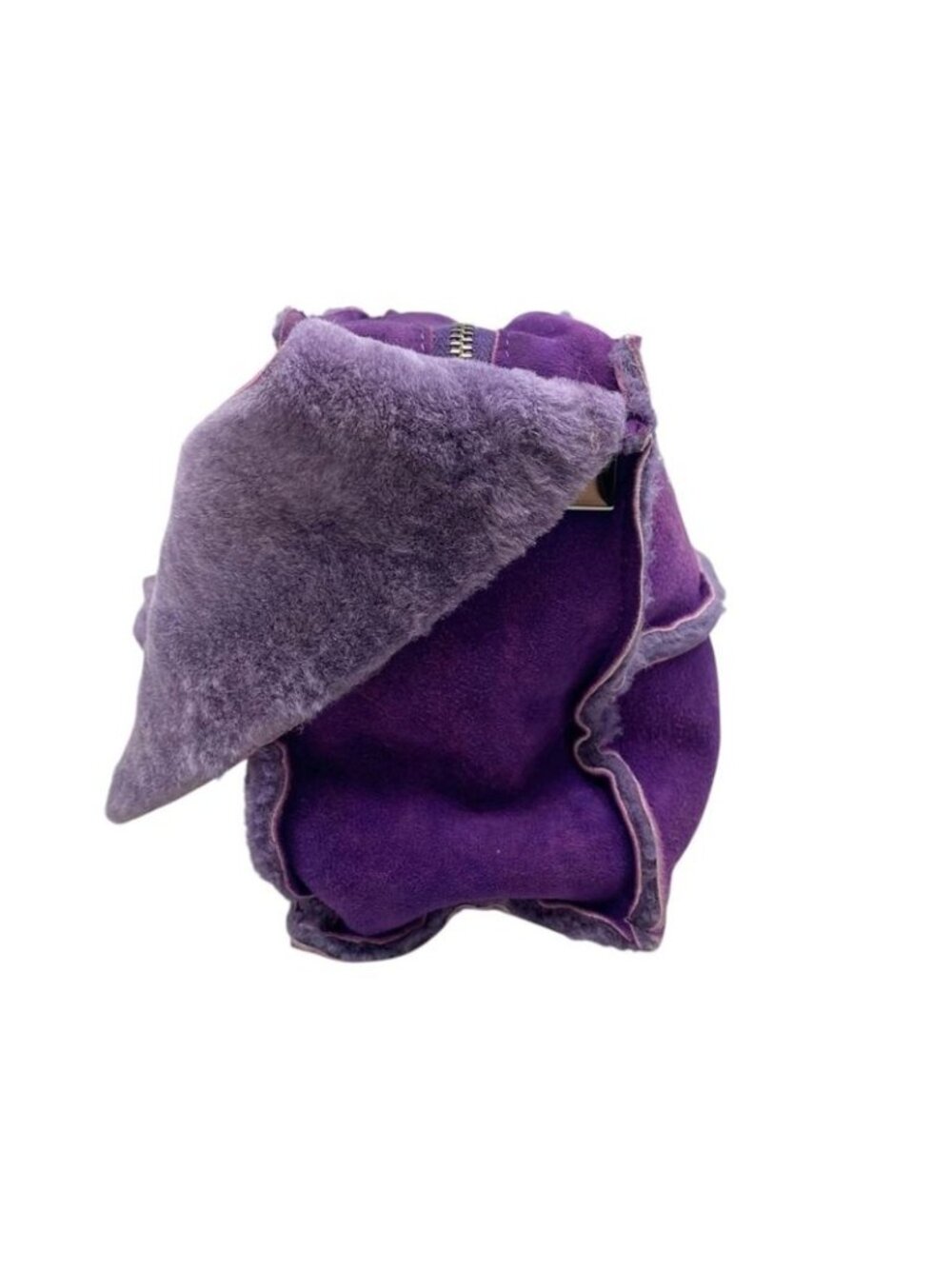 ★SOLD★ Chanel Shoulder Bag Mouton Suede CC Logo Purple Silver - Picture 4 of 16